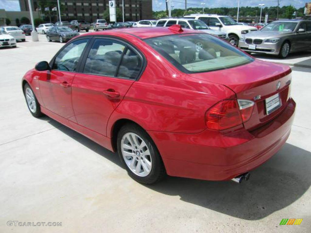 2007 3 Series 328i Sedan - Crimson Red / Beige photo #4