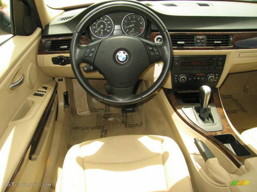 2007 3 Series 328i Sedan - Crimson Red / Beige photo #6