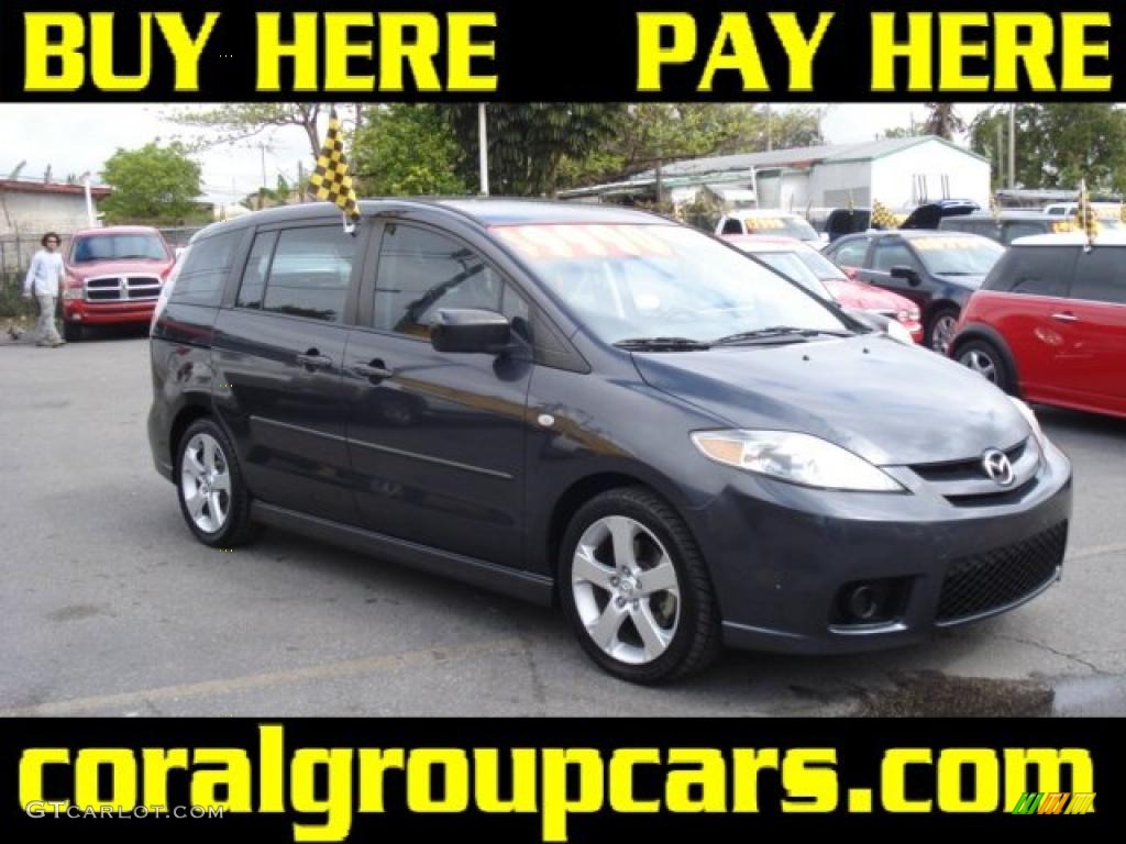 2006 MAZDA5 Sport - Carbon Gray Mica / Black photo #1