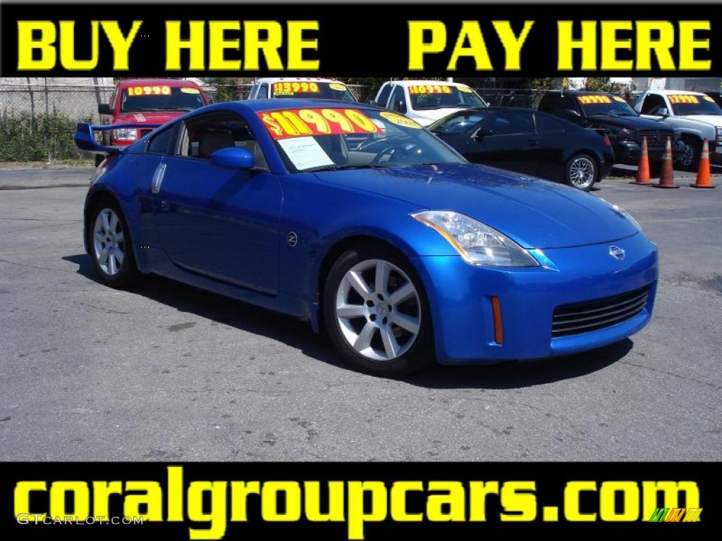 2003 350Z Touring Coupe - Daytona Blue / Frost photo #1