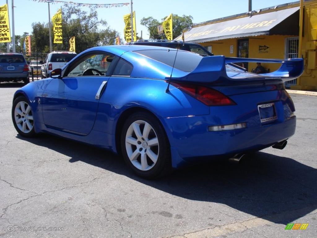 2003 350Z Touring Coupe - Daytona Blue / Frost photo #4
