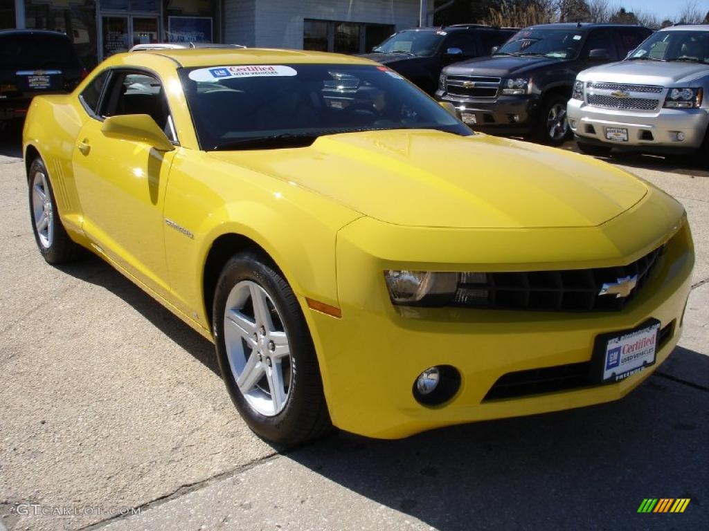 2010 Camaro LT Coupe - Rally Yellow / Black photo #3
