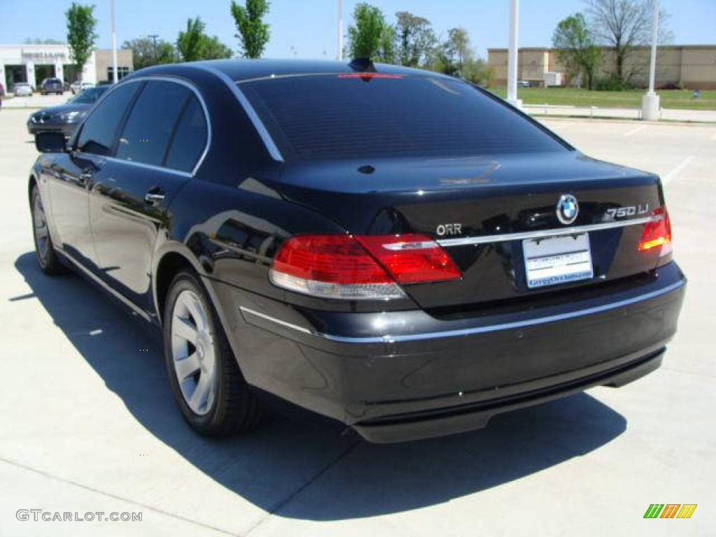 2007 7 Series 750Li Sedan - Black Sapphire Metallic / Black photo #4