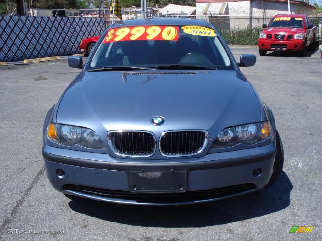 2003 3 Series 325i Sedan - Steel Blue Metallic / Black photo #2