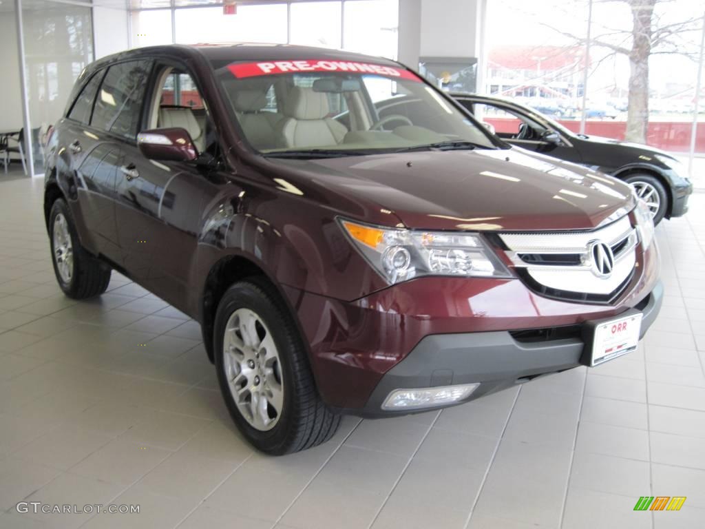 2008 MDX Technology - Dark Cherry Pearl / Parchment photo #2