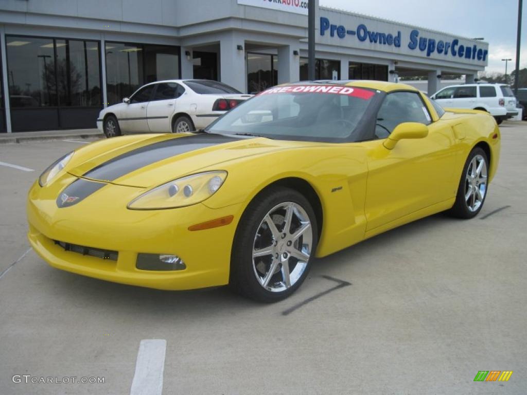 2008 Corvette Coupe - Velocity Yellow / Ebony photo #1