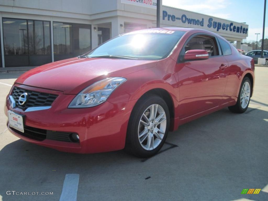 2008 Altima 3.5 SE Coupe - Code Red Metallic / Frost photo #1
