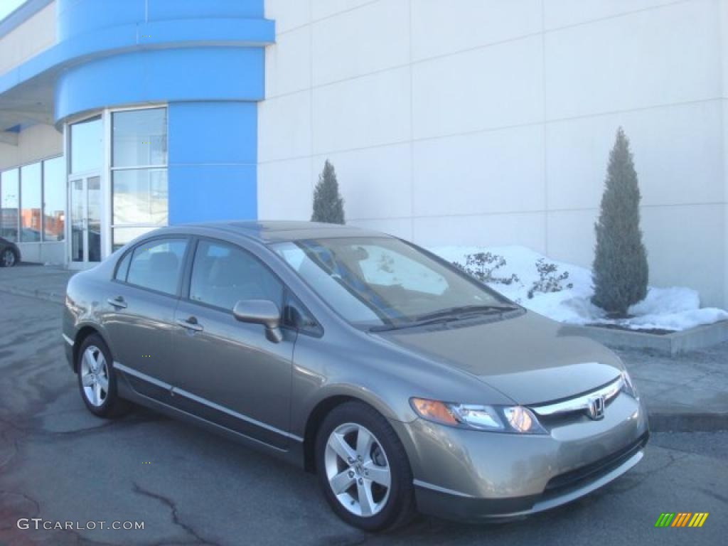 2008 Civic EX Sedan - Galaxy Gray Metallic / Gray photo #1