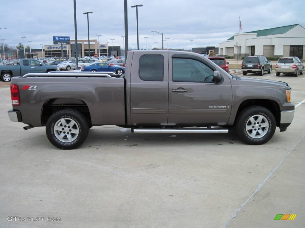 2008 Sierra 1500 SLT Extended Cab 4x4 - Medium Brown Metallic / Light Cashmere photo #4