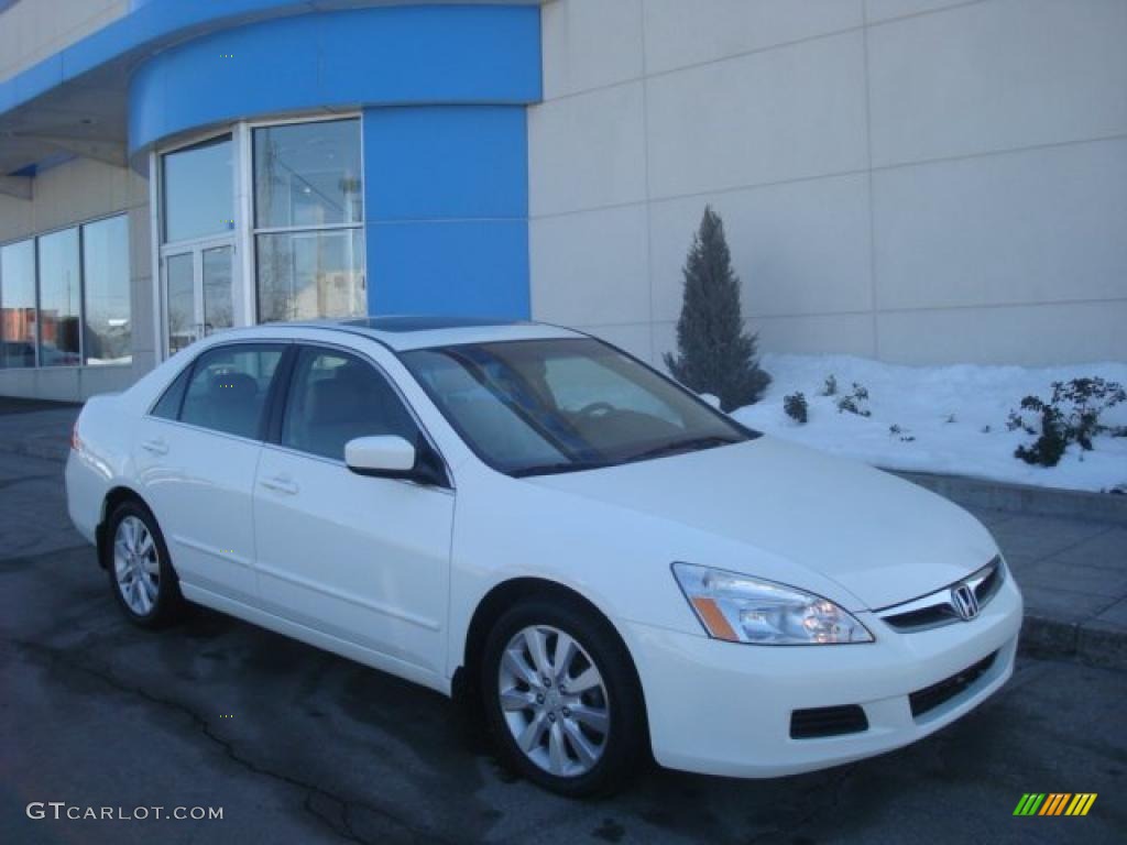 2006 Accord EX-L V6 Sedan - Taffeta White / Ivory photo #1