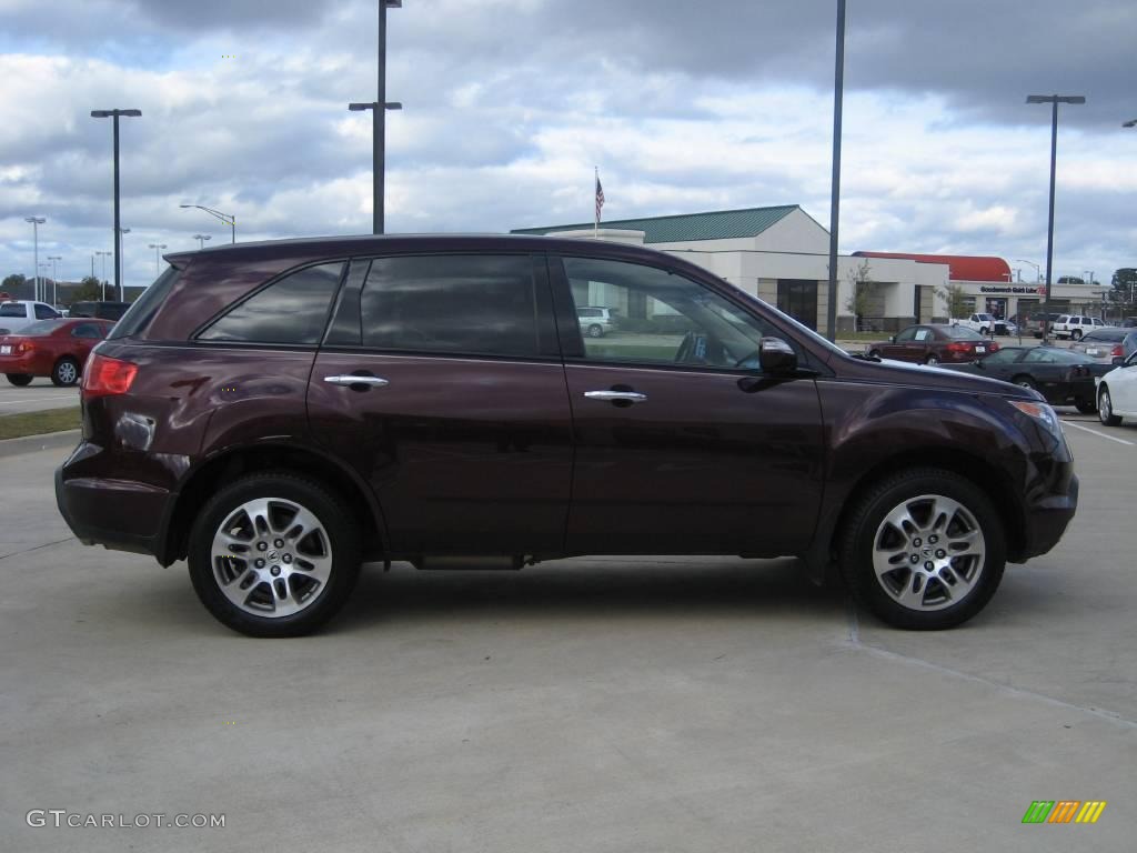 2007 MDX  - Dark Cherry Red Pearl / Taupe photo #3