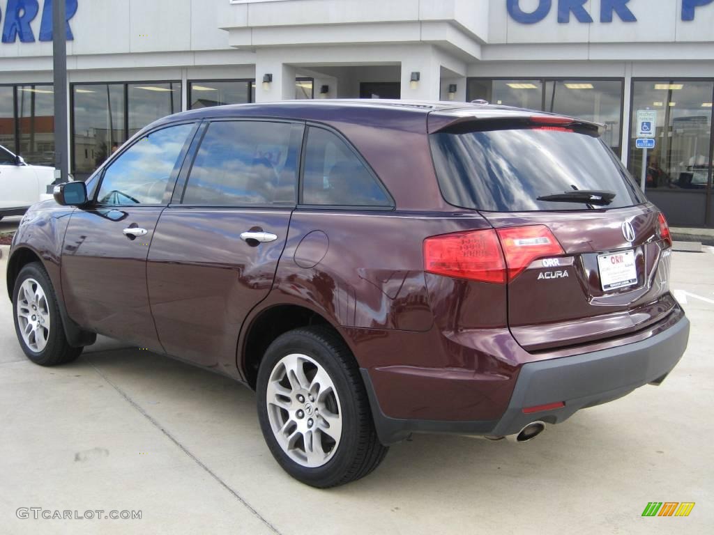 2007 MDX  - Dark Cherry Red Pearl / Taupe photo #5