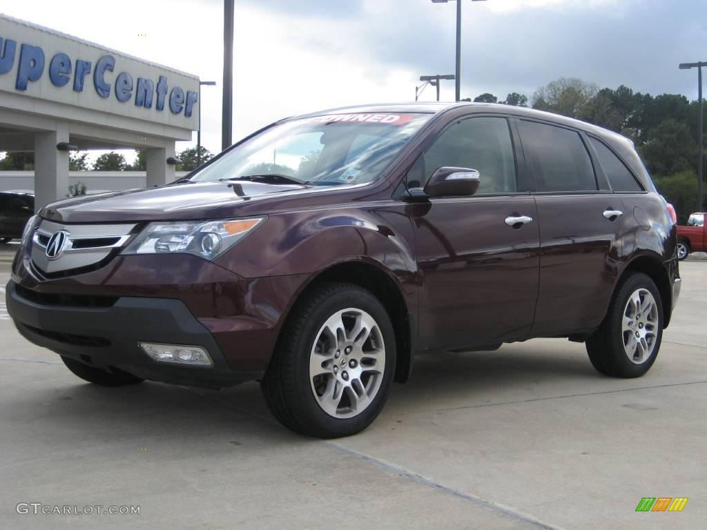 2007 MDX  - Dark Cherry Red Pearl / Taupe photo #6