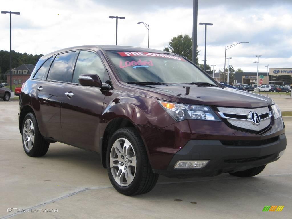 2007 MDX  - Dark Cherry Red Pearl / Taupe photo #7