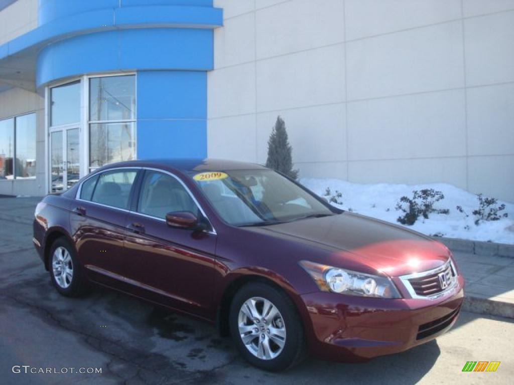 2009 Accord LX-P Sedan - Basque Red Pearl / Ivory photo #1