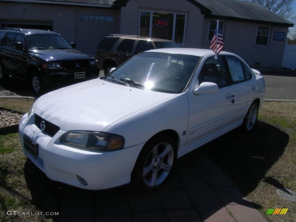 2002 Sentra SE-R - Cloud White / Lava photo #1