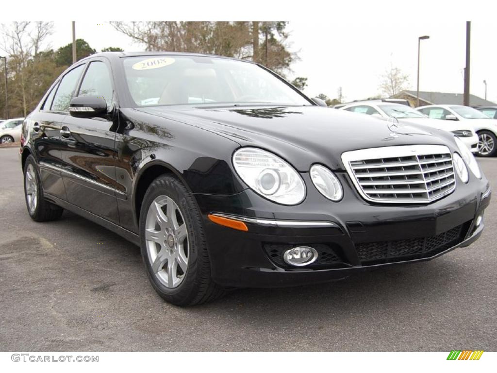 2008 E 320 BlueTEC Sedan - Black / Cashmere photo #1