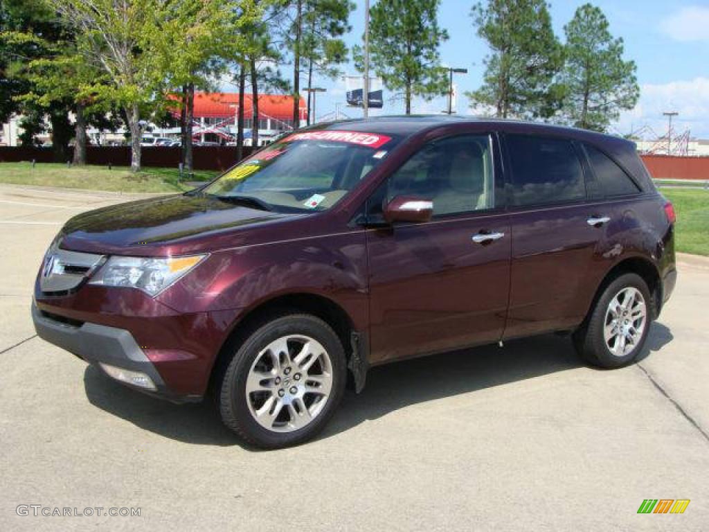 2007 MDX  - Dark Cherry Red Pearl / Taupe photo #50