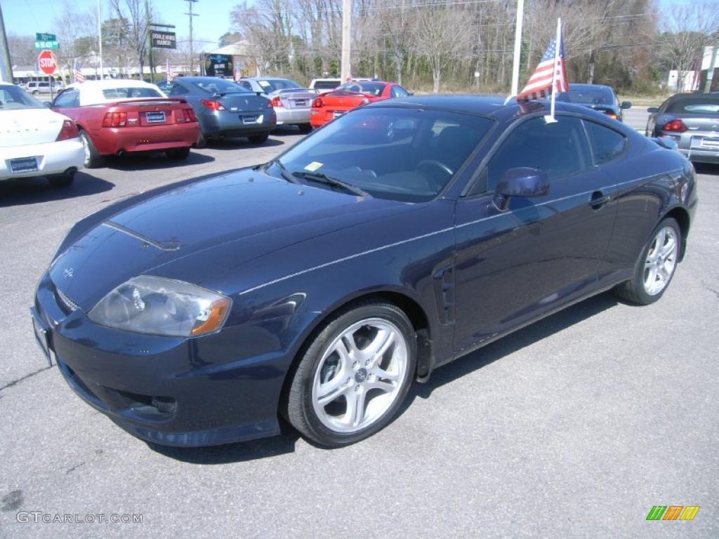 2006 Tiburon GT - Moonlit Blue Metallic / Beige photo #1