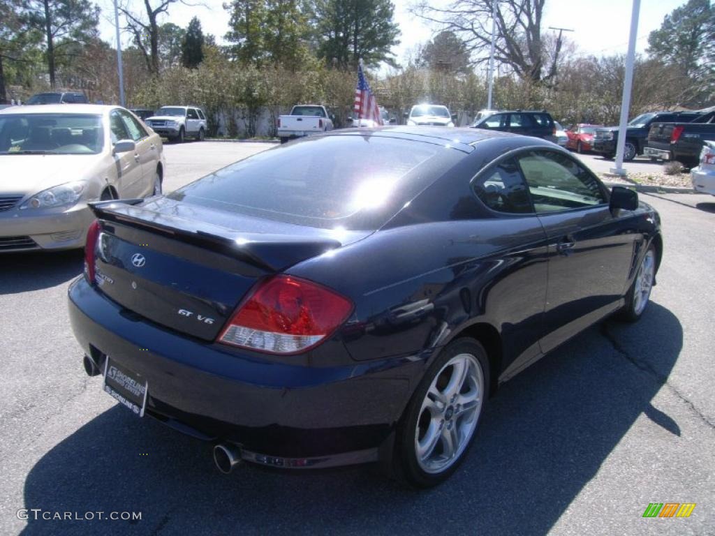 2006 Tiburon GT - Moonlit Blue Metallic / Beige photo #5