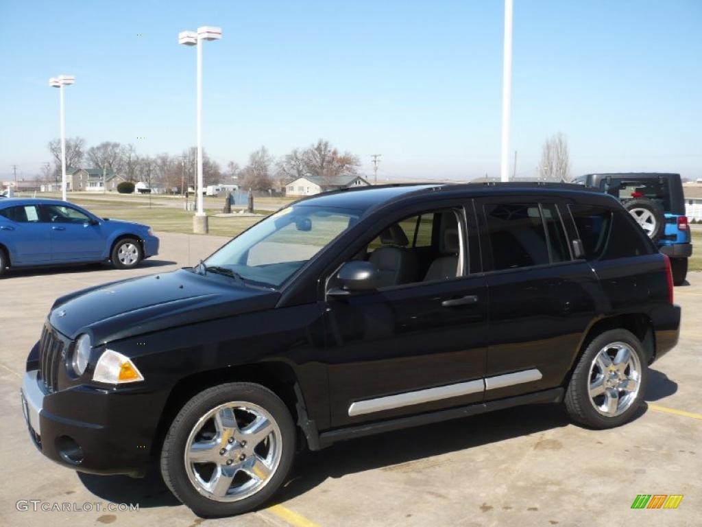 Brilliant Black Crystal Pearl 2009 Jeep Compass Limited 4x4 Exterior Photo #27269128