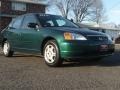 2002 Clover Green Metallic Honda Civic LX Sedan  photo #2