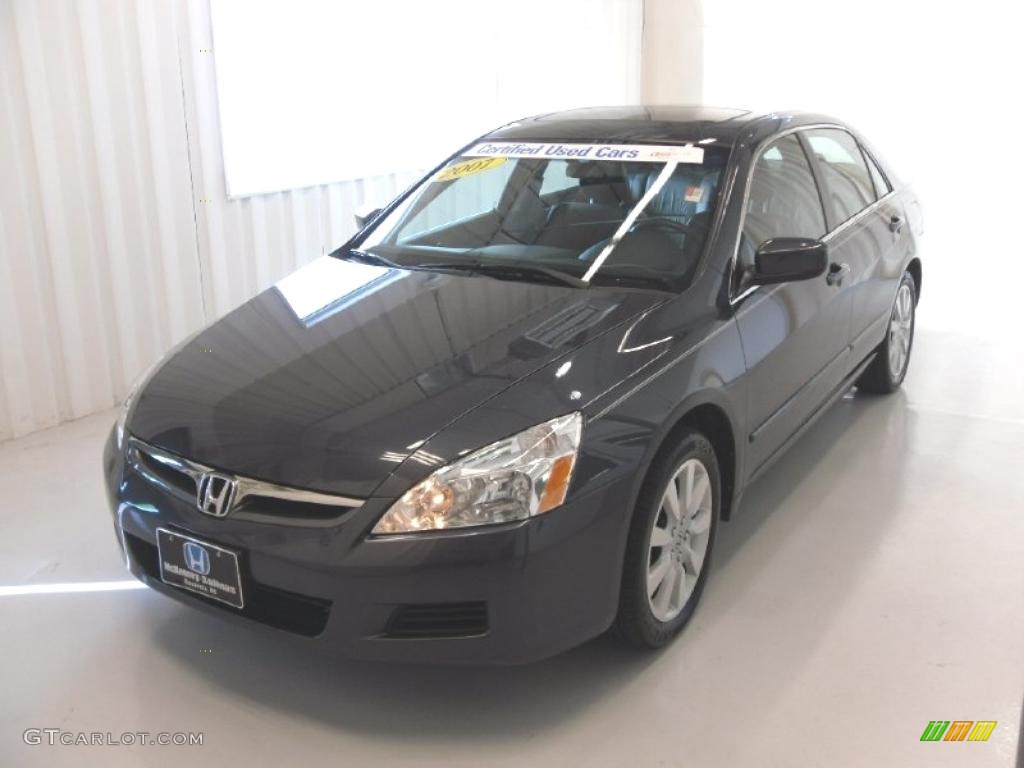 2007 Graphite Pearl Honda Accord EXL V6 Sedan 27169904 Photo 10