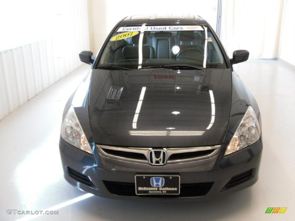 2007 Accord EX-L V6 Sedan - Graphite Pearl / Gray photo #6