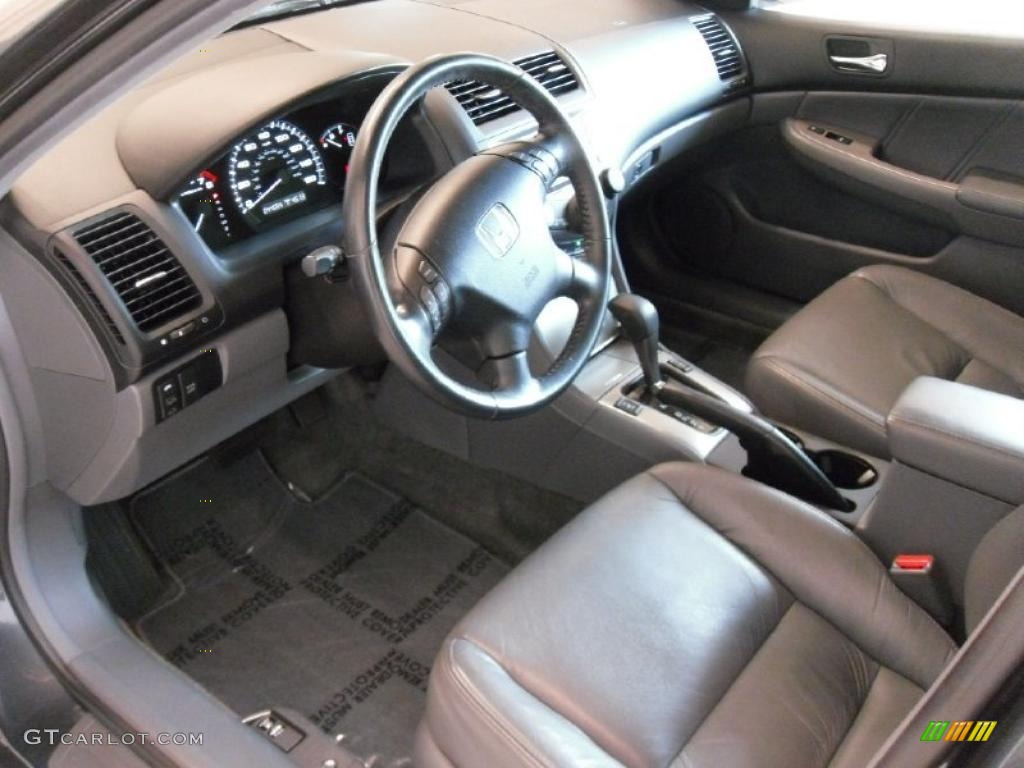 2007 Accord EX-L V6 Sedan - Graphite Pearl / Gray photo #11