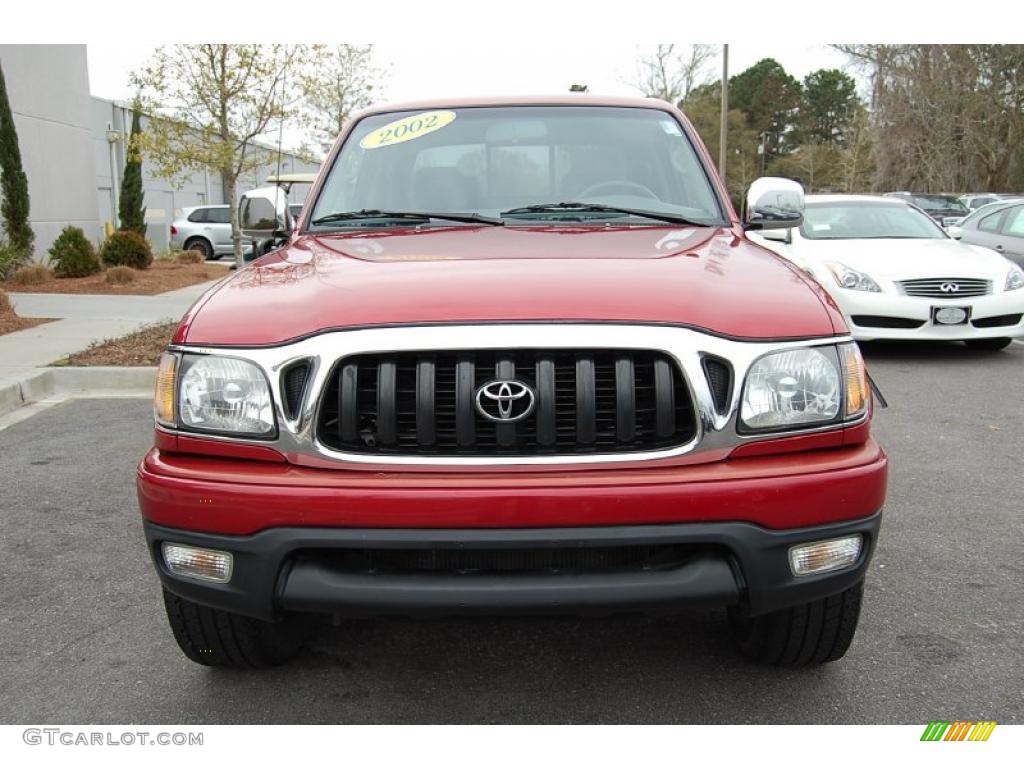 2002 Tacoma V6 TRD Double Cab 4x4 - Radiant Red / Charcoal photo #13