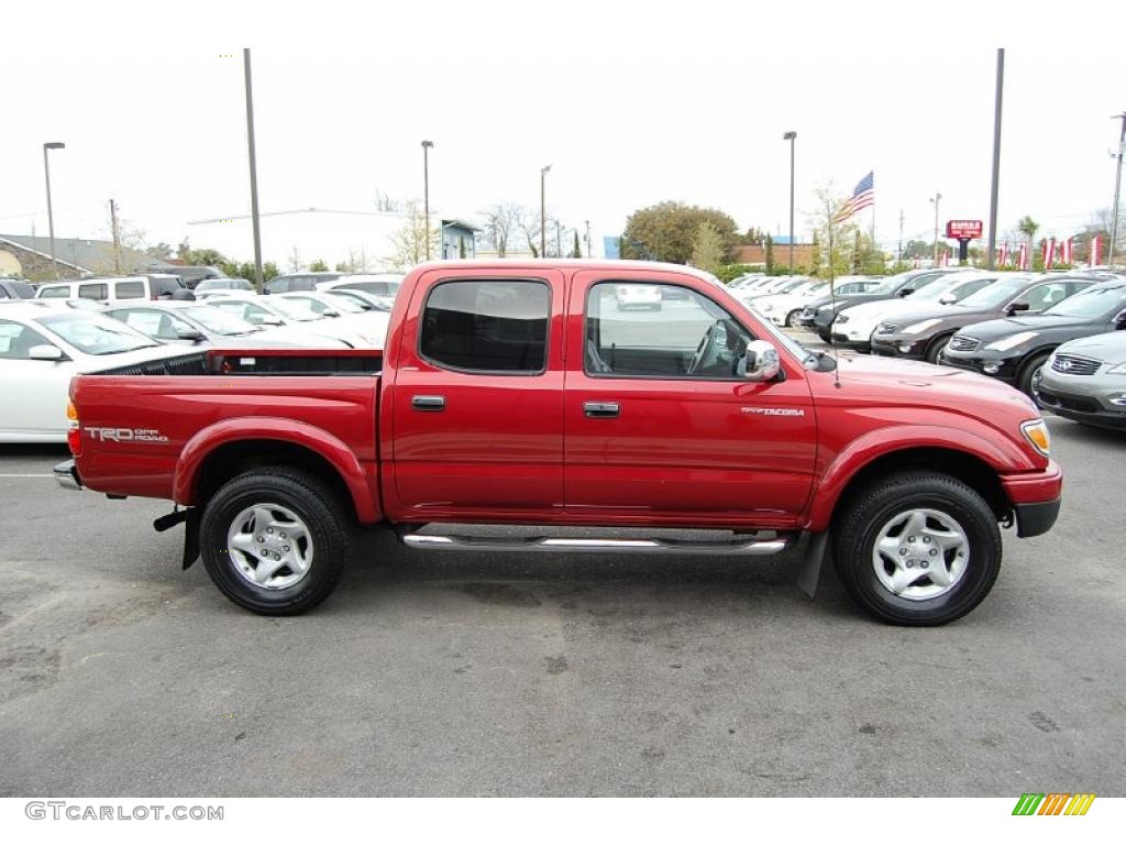 2002 Tacoma V6 TRD Double Cab 4x4 - Radiant Red / Charcoal photo #14