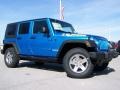 2010 Surf Blue Pearl Jeep Wrangler Unlimited Islander Edition 4x4  photo #3