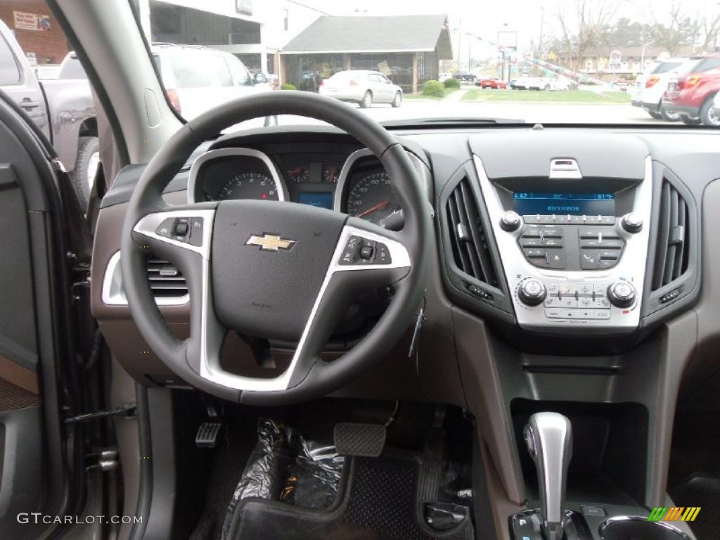 2010 Equinox LTZ - Mocha Steel Metallic / Jet Black/Brownstone photo #13