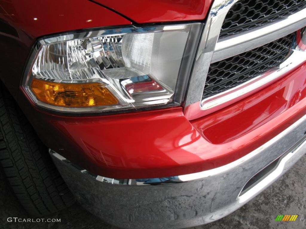 2010 Ram 1500 SLT Quad Cab - Inferno Red Crystal Pearl / Dark Slate/Medium Graystone photo #5