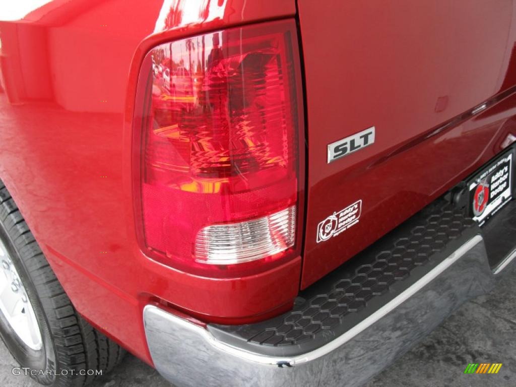 2010 Ram 1500 SLT Quad Cab - Inferno Red Crystal Pearl / Dark Slate/Medium Graystone photo #8