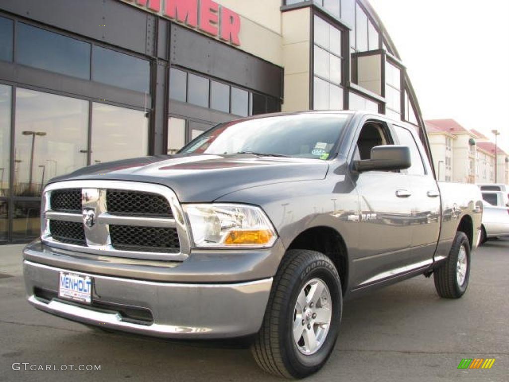 2009 Ram 1500 SLT Quad Cab 4x4 - Mineral Gray Metallic / Dark Slate/Medium Graystone photo #2