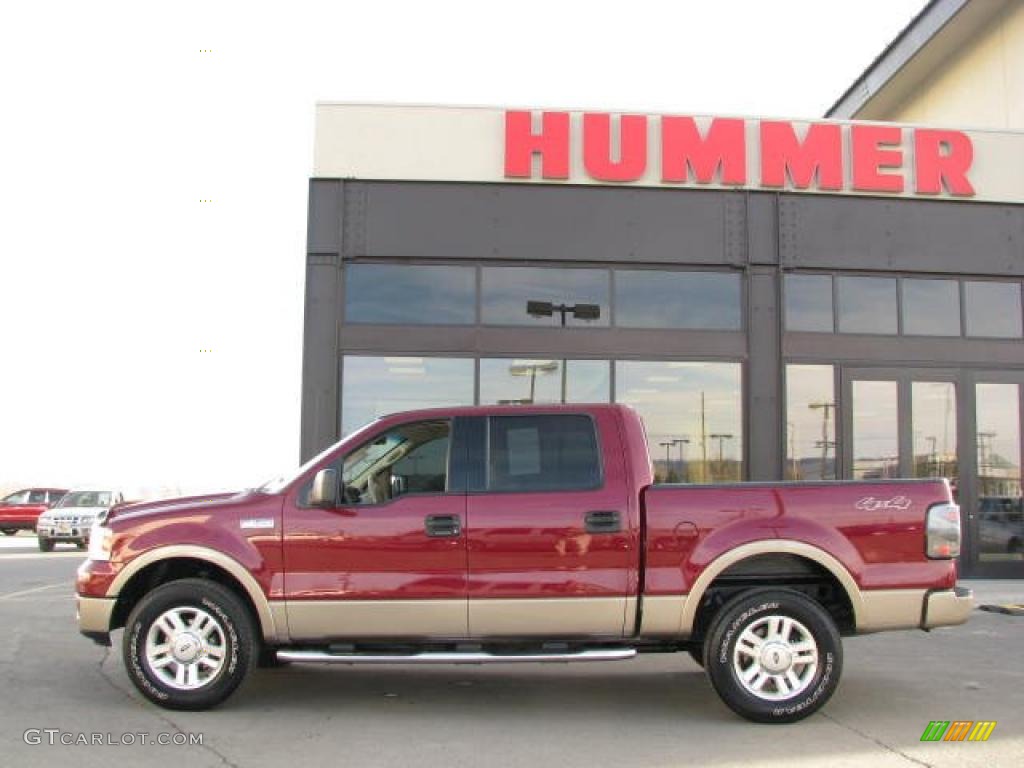 2004 F150 FX4 SuperCrew 4x4 - Dark Toreador Red Metallic / Tan photo #1