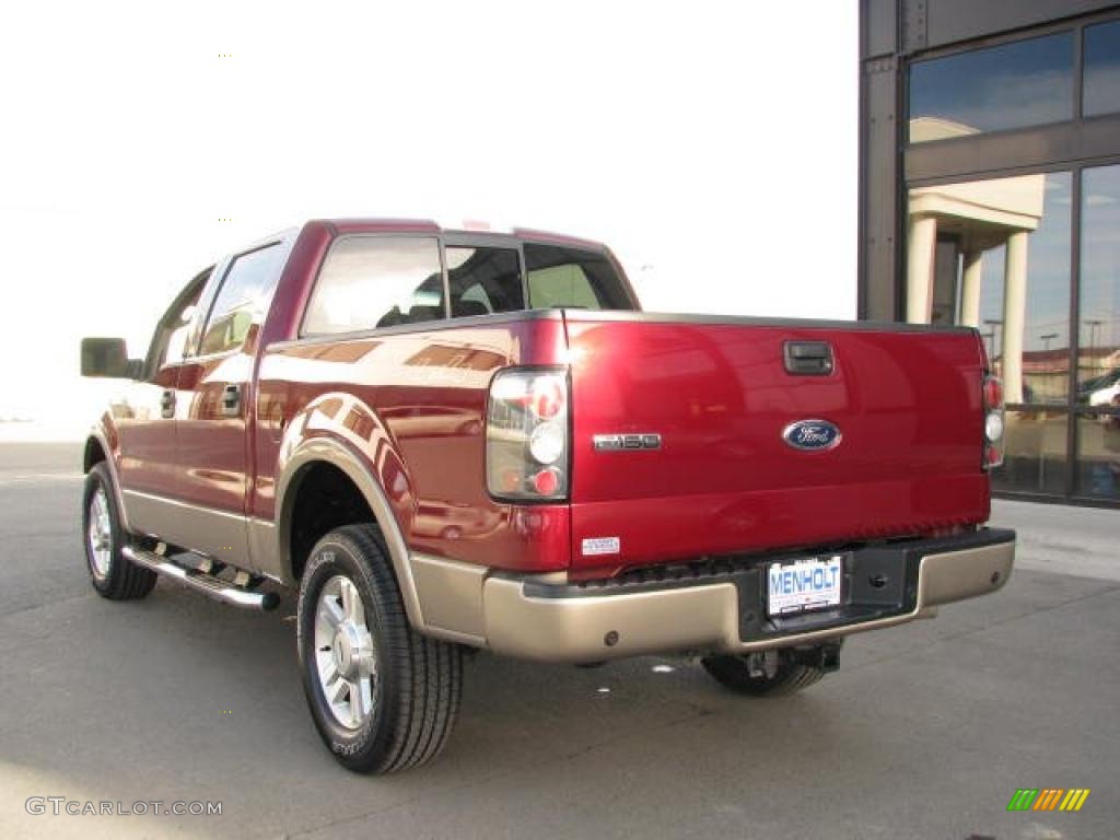 2004 F150 FX4 SuperCrew 4x4 - Dark Toreador Red Metallic / Tan photo #3