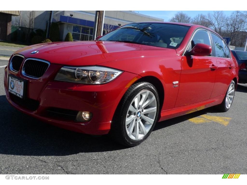 2010 3 Series 328i xDrive Sedan - Crimson Red / Black photo #2