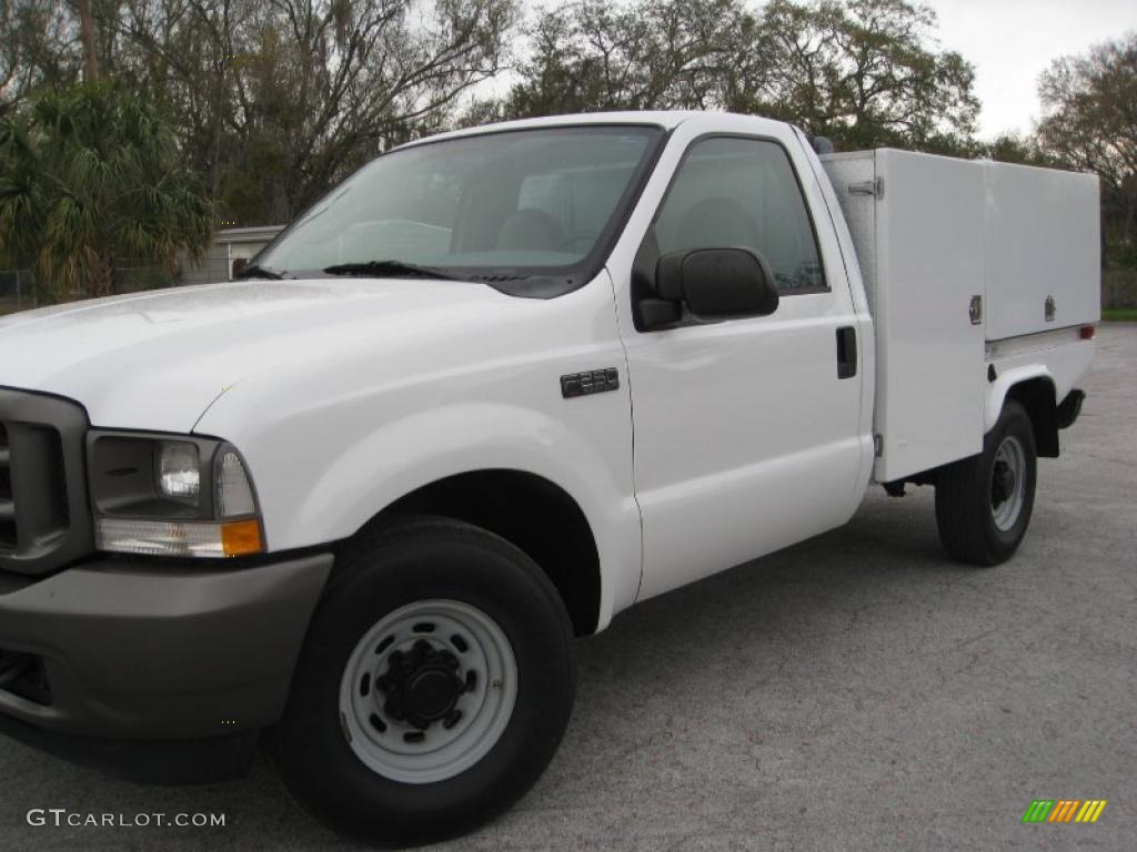 2004 F250 Super Duty XL Regular Cab - Oxford White / Medium Flint photo #4