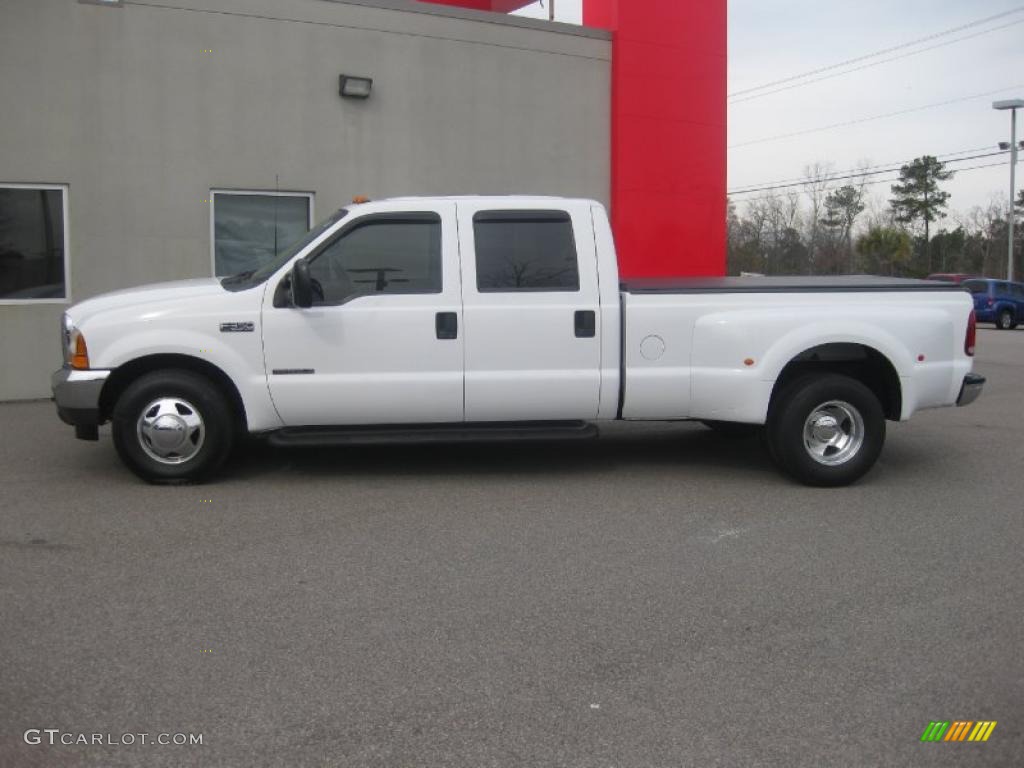 1999 F350 Super Duty XLT Crew Cab Dually - Oxford White / Medium Graphite photo #2