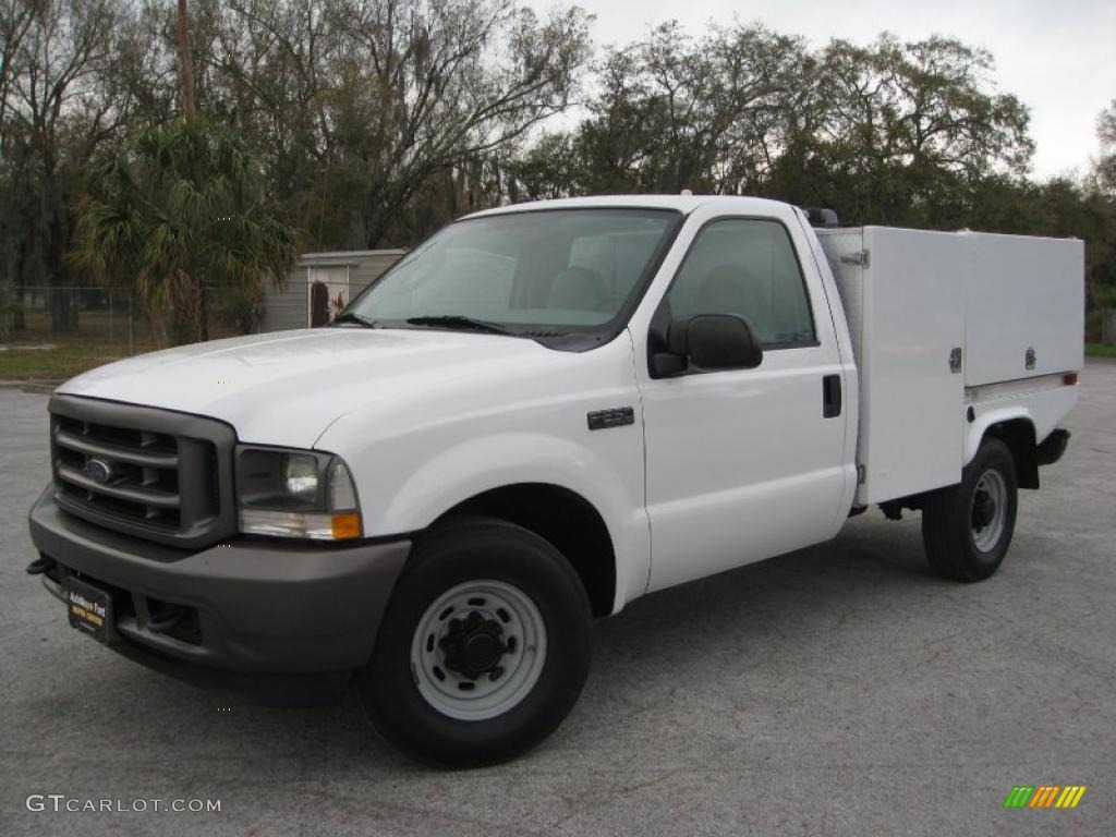 2004 F250 Super Duty XL Regular Cab - Oxford White / Medium Flint photo #6