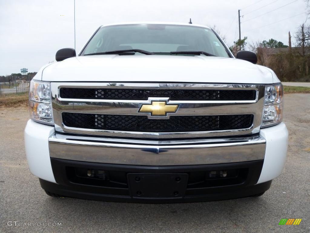 2008 Silverado 1500 LS Crew Cab - Summit White / Dark Titanium photo #3