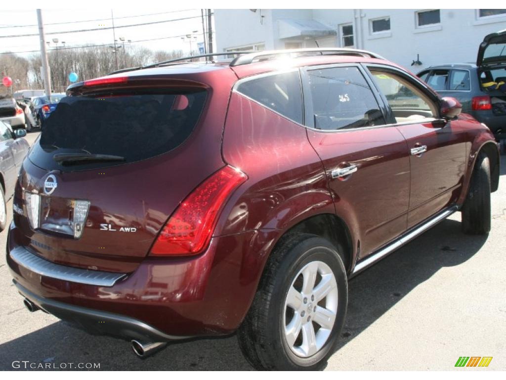 2006 Murano SL AWD - Merlot Pearl / Cafe Latte photo #5