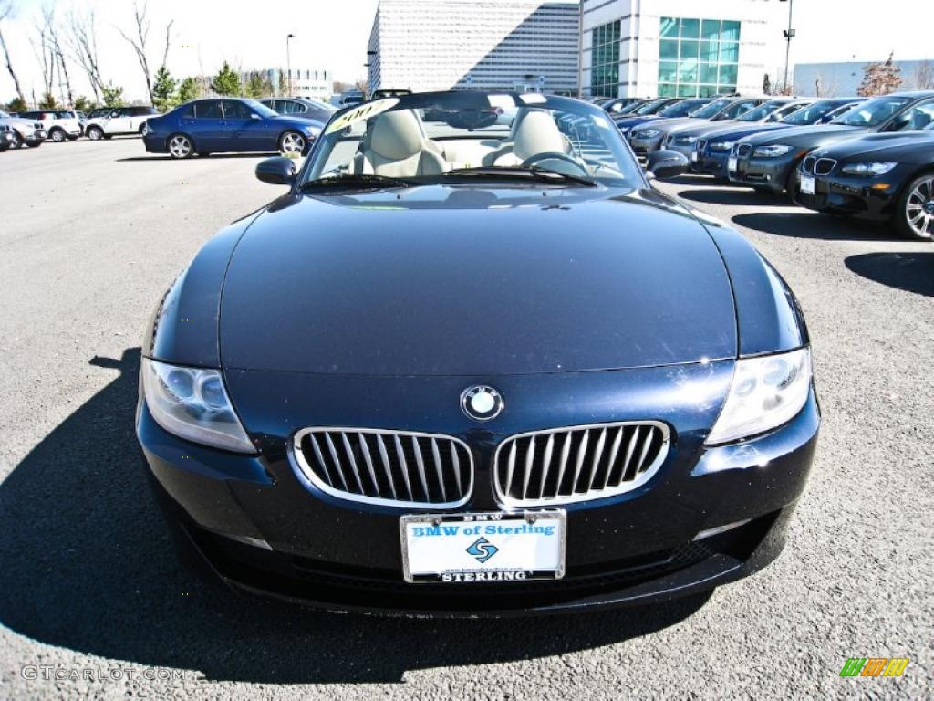 2007 Z4 3.0si Roadster - Monaco Blue Metallic / Beige photo #1