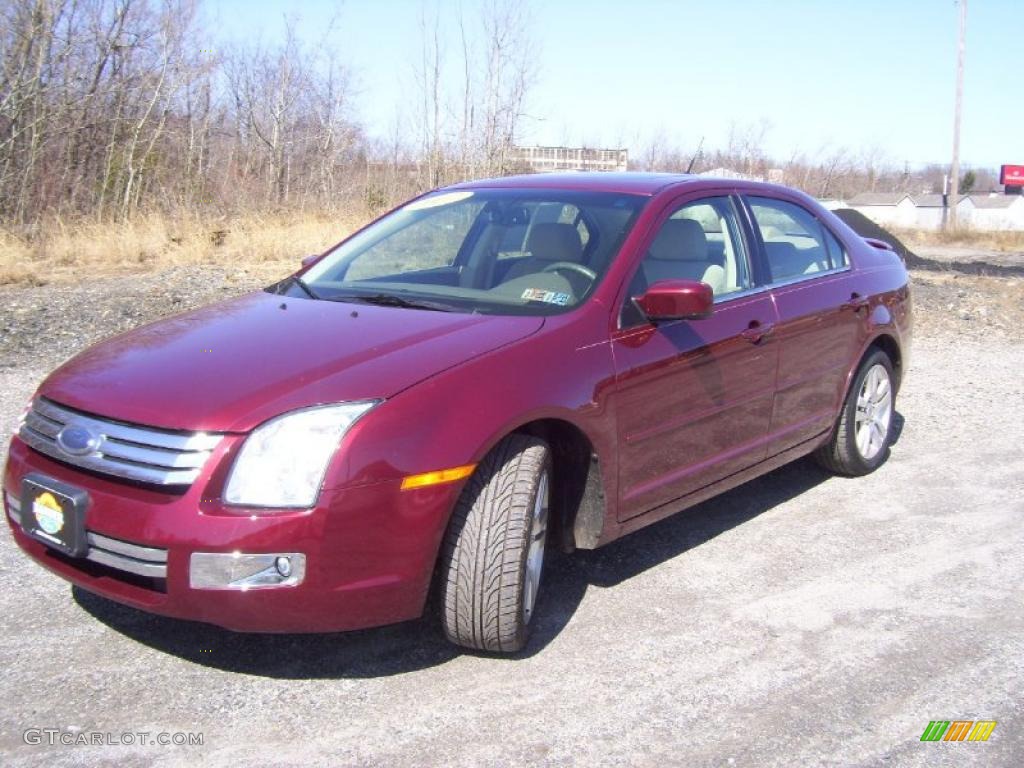 2007 Fusion SEL V6 AWD - Merlot Metallic / Light Stone photo #1