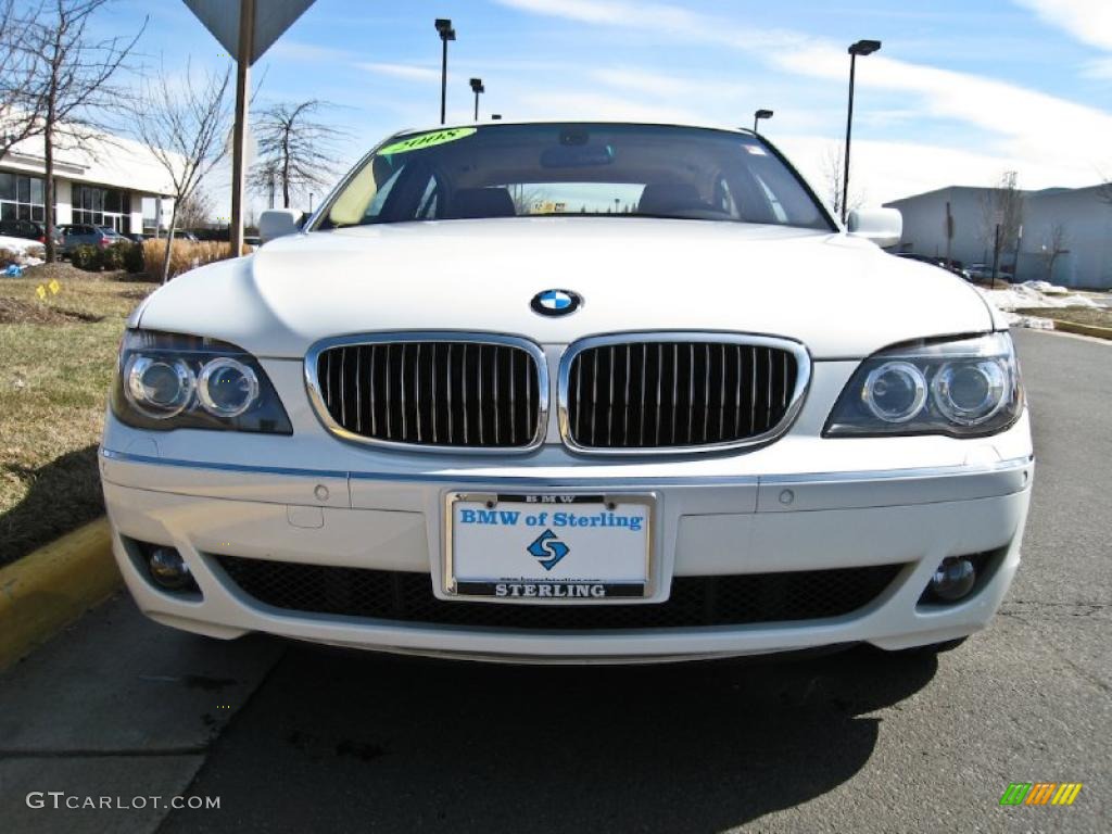 2008 7 Series 750Li Sedan - Alpine White / Natural Brown photo #3