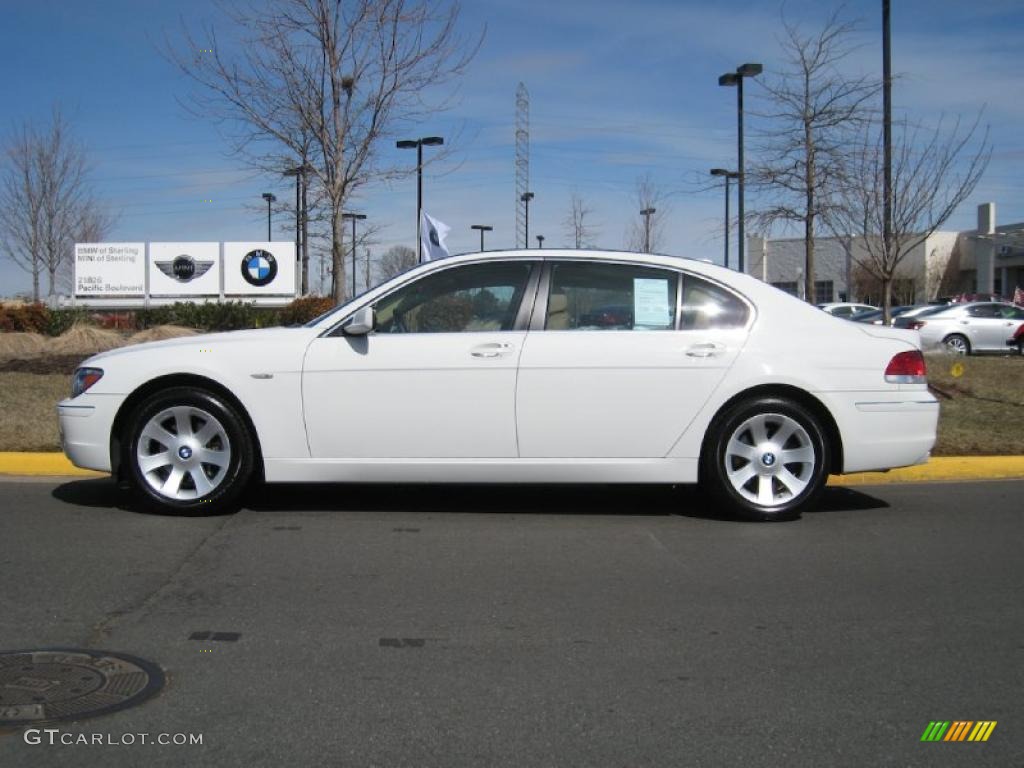 2008 7 Series 750Li Sedan - Alpine White / Natural Brown photo #5