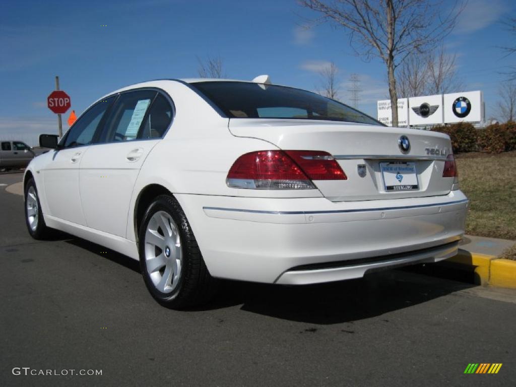 2008 7 Series 750Li Sedan - Alpine White / Natural Brown photo #6