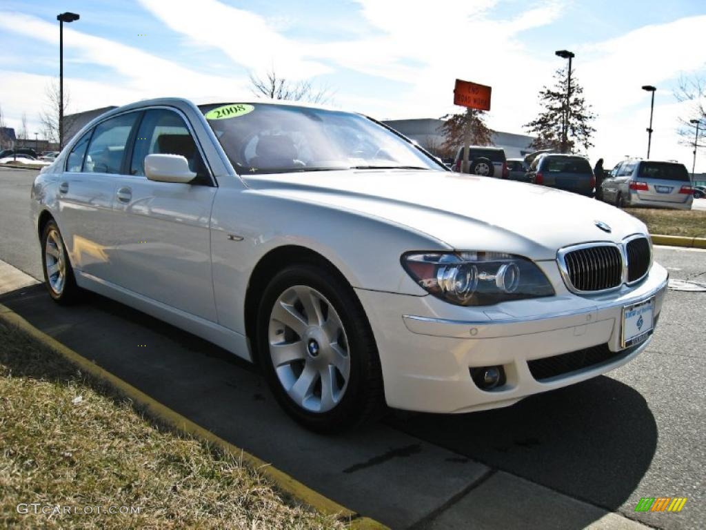 2008 7 Series 750Li Sedan - Alpine White / Natural Brown photo #10